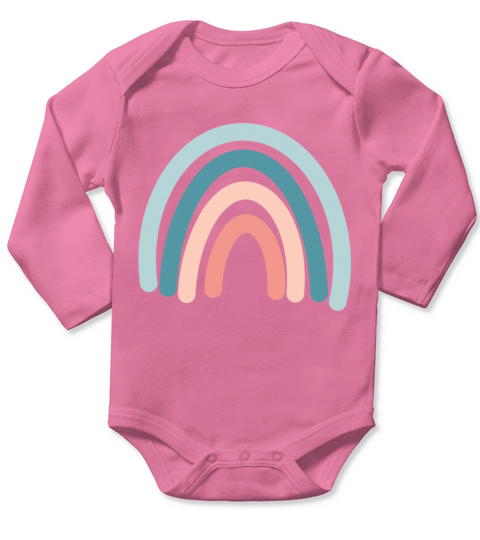 Rainbow Long Sleeve Baby One-Piece