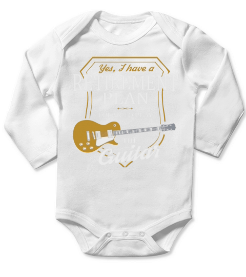 Retirement Plan - Play Guitar LP Music Long Sleeve Baby One-Piece
