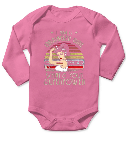 Strong girl I Am A Grainger Girl What’s Your Superpower Vintage shirt Long Sleeve Baby One-Piece