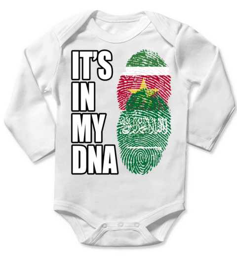 Surinamese And Saudi Arabian Vintage Heritage DNA Long Sleeve Baby One-Piece