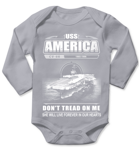 USS America Long Sleeve Baby One-Piece