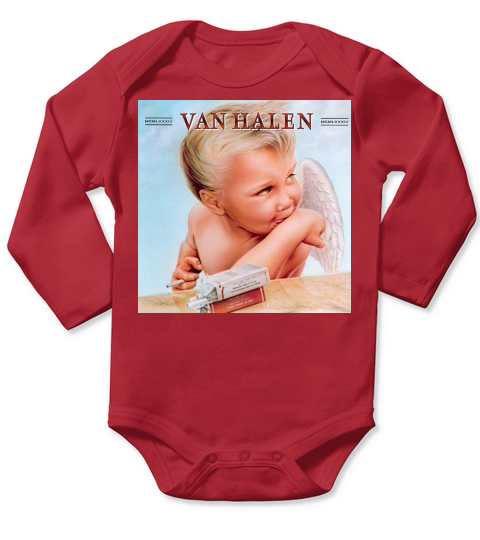 Van Halen Smooking Baby Cover Long Sleeve Baby One-Piece
