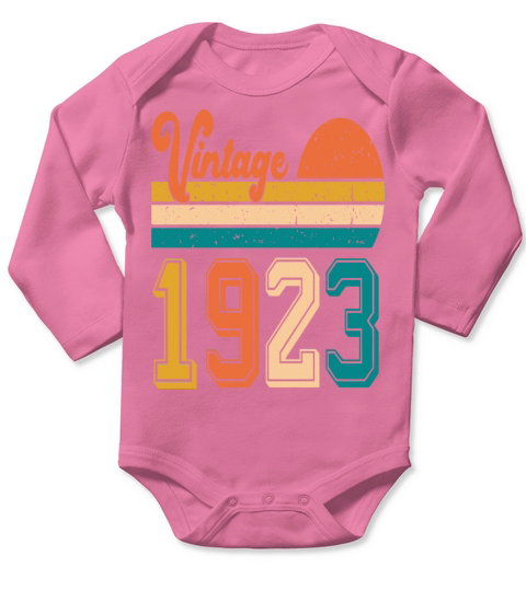 Vintage 1923 birthday gift Long Sleeve Baby One-Piece