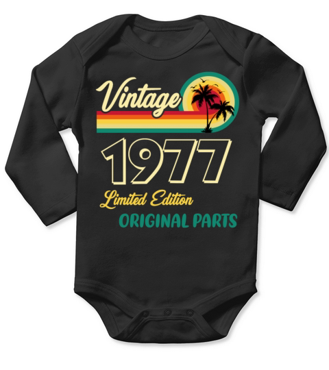 Vintage 1977 Limited Edition Original Parts Long Sleeve Baby One-Piece