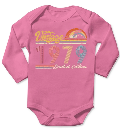 Vintage "Limited Edition" Vintage 1979 Birthday Long Sleeve Baby One-Piece
