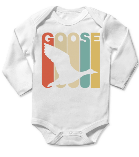 Vintage Style Goose Silhouette T-Shirt Long Sleeve Baby One-Piece
