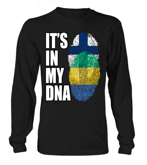 Gambian And Finland Mix Heritage DNA Flag Long sleeved Unisex