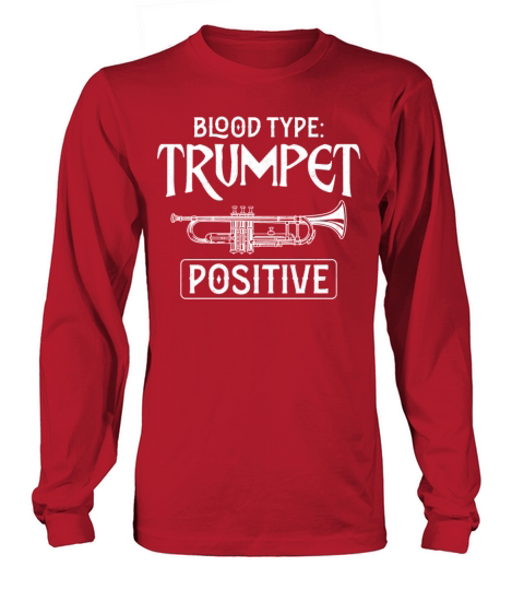 Trumpet Player Vintage Blood Type Long sleeved Unisex