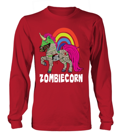 Zombie corn Zombie Unicorn Long sleeved Unisex