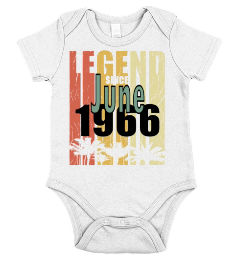 1966 vintage born in June gift Short Sleeve Baby One-Piece