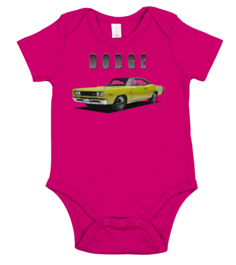 1968 Dodge Coronet RT Yellow Short Sleeve Baby One-Piece