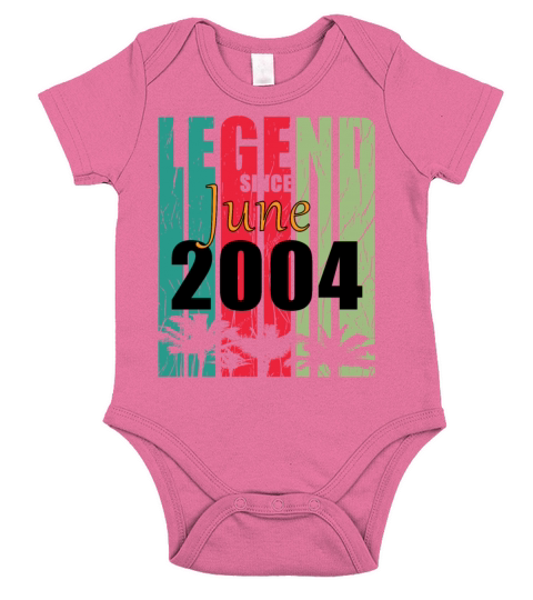 2004 vintage born in June gift Short Sleeve Baby One-Piece