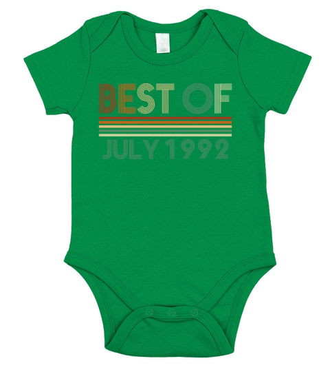 30th birthday July vintage 1992 gift idea Short Sleeve Baby One-Piece