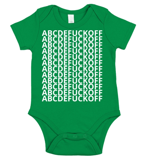 ABCDEFUCKOFF 12X Short Sleeve Baby One-Piece