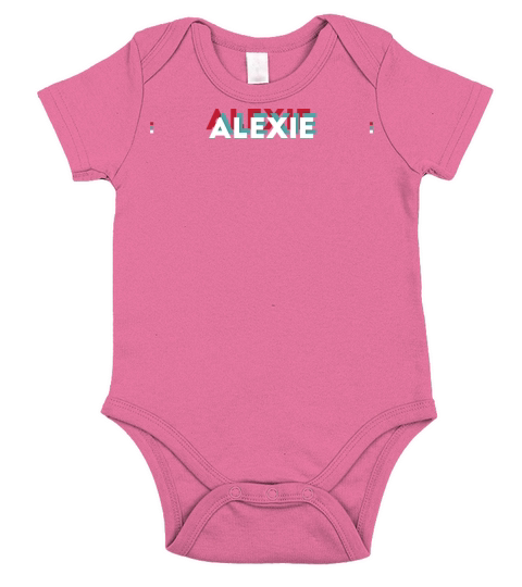Alexie Name - Funny Name Alexie 80s theme Short Sleeve Baby One-Piece
