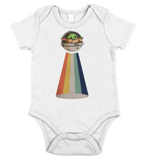 Baby Yoda UFO vintage sweater Short Sleeve Baby One-Piece