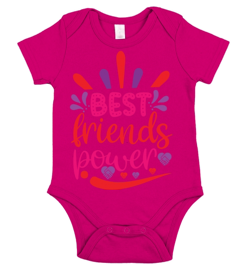 best friend forever Short Sleeve Baby One-Piece