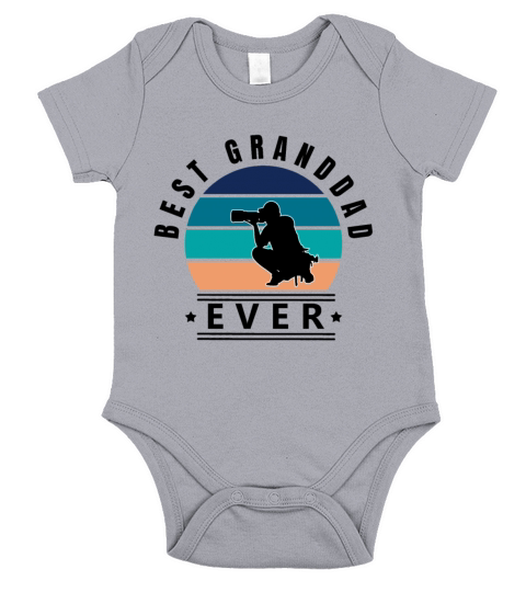 Best Granddad Ever Photographer Short Sleeve Baby One-Piece