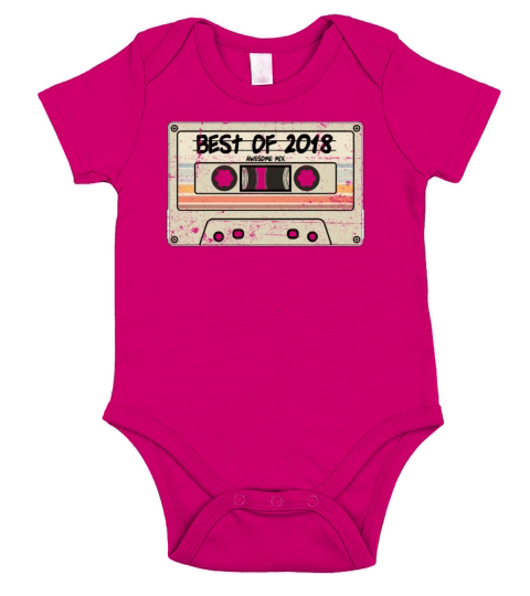 Best of 2018 Cassette Tape Birthday Short Sleeve Baby One-Piece
