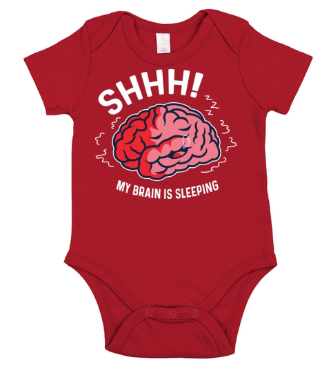 Brain is Sleeping Sleepyhead Gift Short Sleeve Baby One-Piece