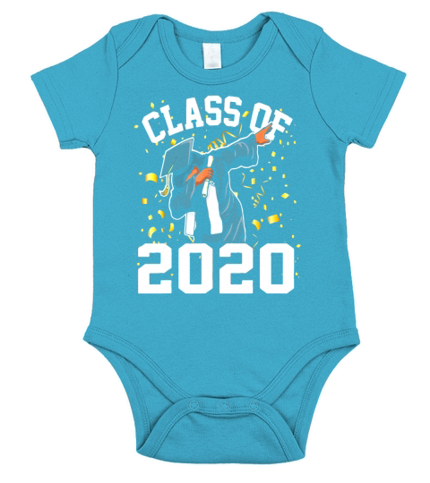 Class of 2020 With Dabbing Graduation Girls Short Sleeve Baby One-Piece