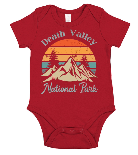 Death Valley National Park Retro Vintage Mountain Short Sleeve Baby One-Piece