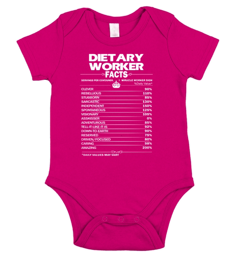 DIETARY WORKER Job Fact Short Sleeve Baby One-Piece
