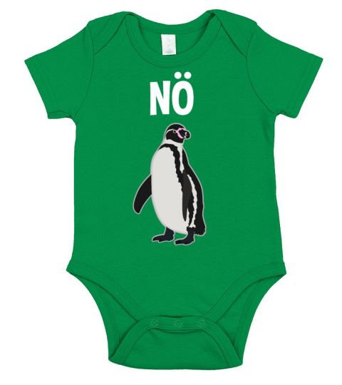 Evil Penguin Nope Funny Quote Gift Short Sleeve Baby One-Piece