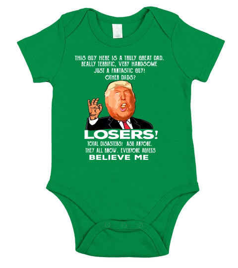Father’s Day Donald Trump Best Dad Birthday Short Sleeve Baby One-Piece