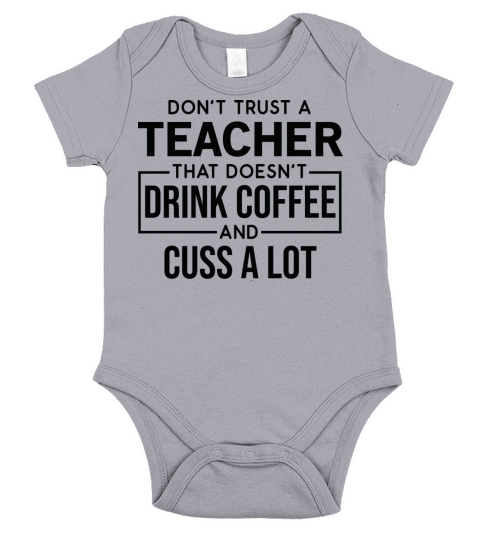 Funny Teacher Cuss A Lot Short Sleeve Baby One-Piece