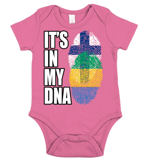 Gambian And Finland Mix Heritage DNA Flag Short Sleeve Baby One-Piece