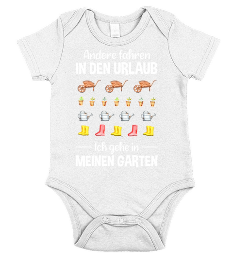 Garden Vacation Funny Quote Gardener Gift Idea Short Sleeve Baby One-Piece