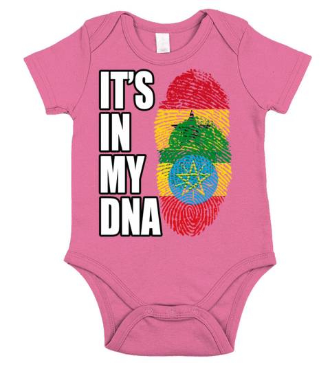 Ghanaian And Ethiopian Mix Heritage DNA Flag Short Sleeve Baby One-Piece