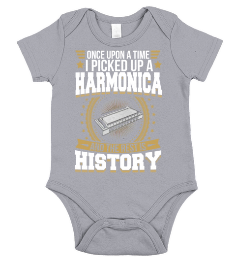 Harmonica And The Rest Is History T-Shirt Short Sleeve Baby One-Piece
