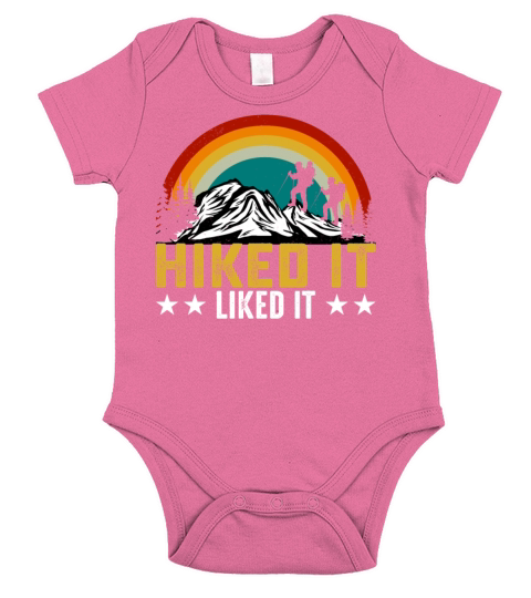 Hiked It Liked It Retro Vintage Style Mountains Short Sleeve Baby One-Piece