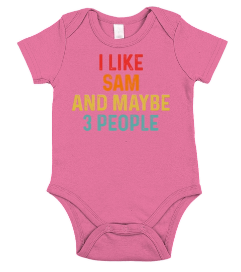 I Like Sam And Maybe 3 People Retro Vintage Short Sleeve Baby One-Piece