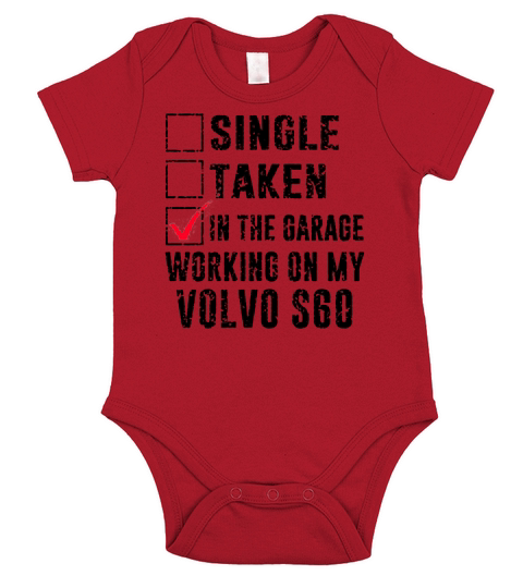 in the garage working on my volvo s60 Short Sleeve Baby One-Piece