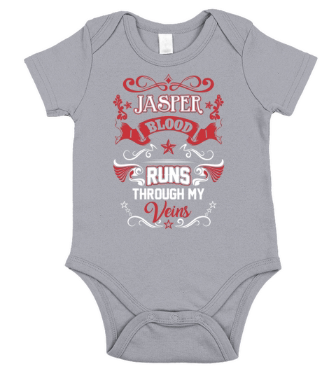 JASPER BLOOD RUNS THROUGH MY VEINS Short Sleeve Baby One-Piece