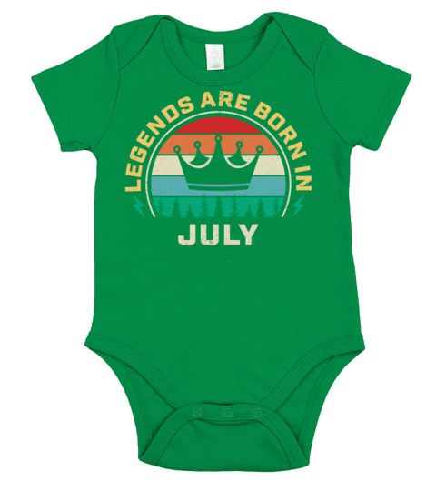 Legends are born in July shirt Short Sleeve Baby One-Piece