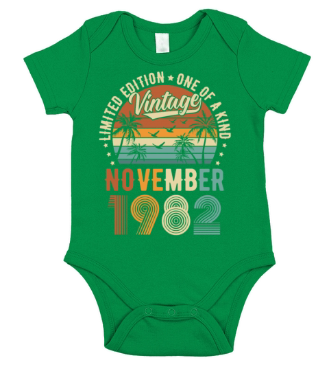 Limited Edition November 1982 Birthday Present Short Sleeve Baby One-Piece