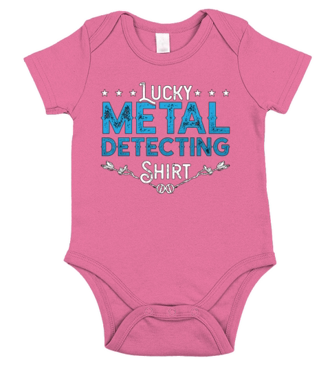Lucky Metal Detecting Shirt Retro Dig Detectorist Short Sleeve Baby One-Piece