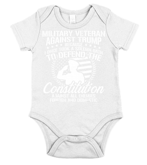 Military Veterans Against Trump 2020 USA Election T-Shirt Short Sleeve Baby One-Piece