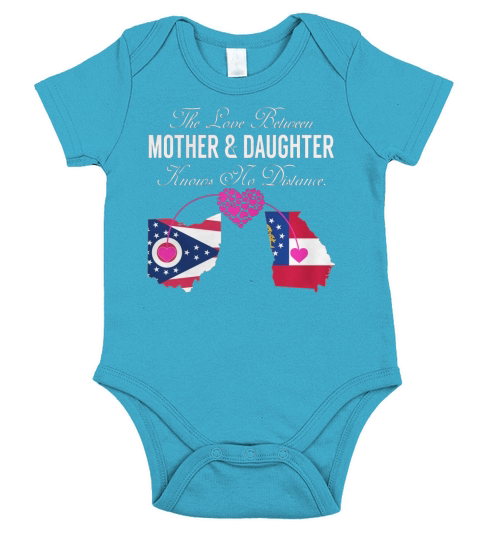 Mother Daughter - Ohio - Georgia - States Shirt Short Sleeve Baby One-Piece