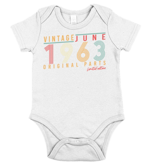 Original 1963 June Short Sleeve Baby One-Piece