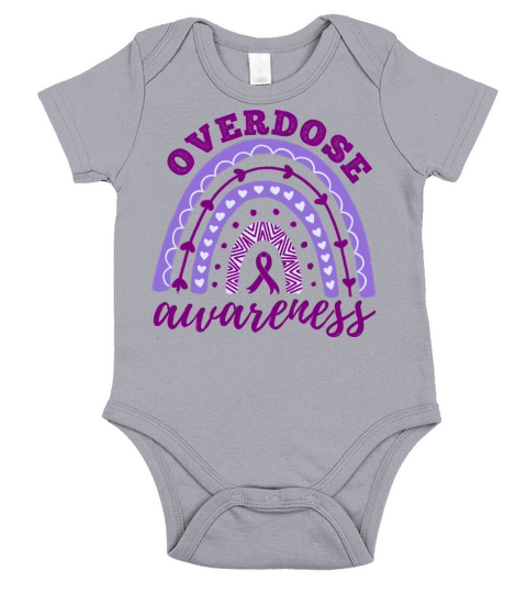Overdose Awareness Month Rainbow Short Sleeve Baby One-Piece