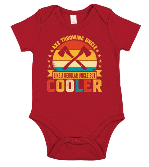 Retro Axe Throwing Uncle - Like a Regular Uncle Short Sleeve Baby One-Piece