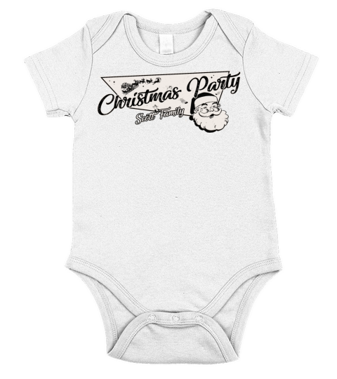 Scott Family Ready for Christmas Party Short Sleeve Baby One-Piece