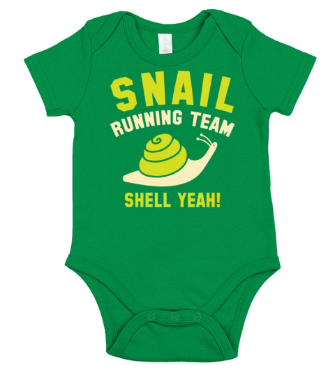 Snail Running Team Short Sleeve Baby One-Piece