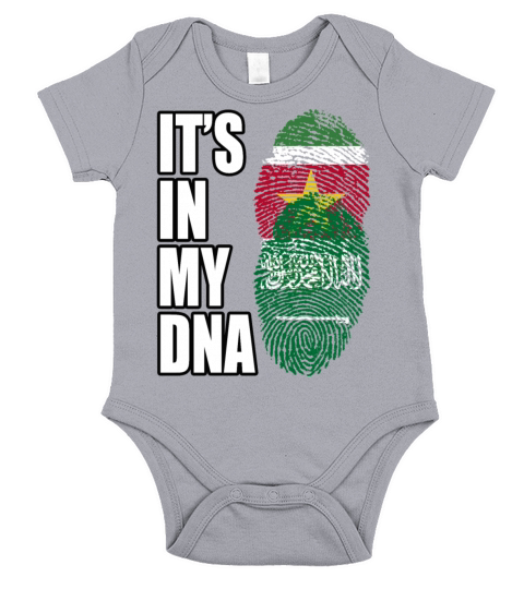 Surinamese And Saudi Arabian Vintage Heritage DNA Short Sleeve Baby One-Piece