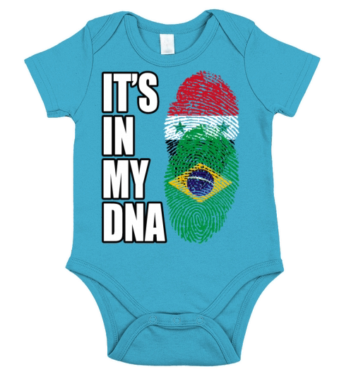 Syrian And Brazilian Vintage Heritage DNA Flag Short Sleeve Baby One-Piece